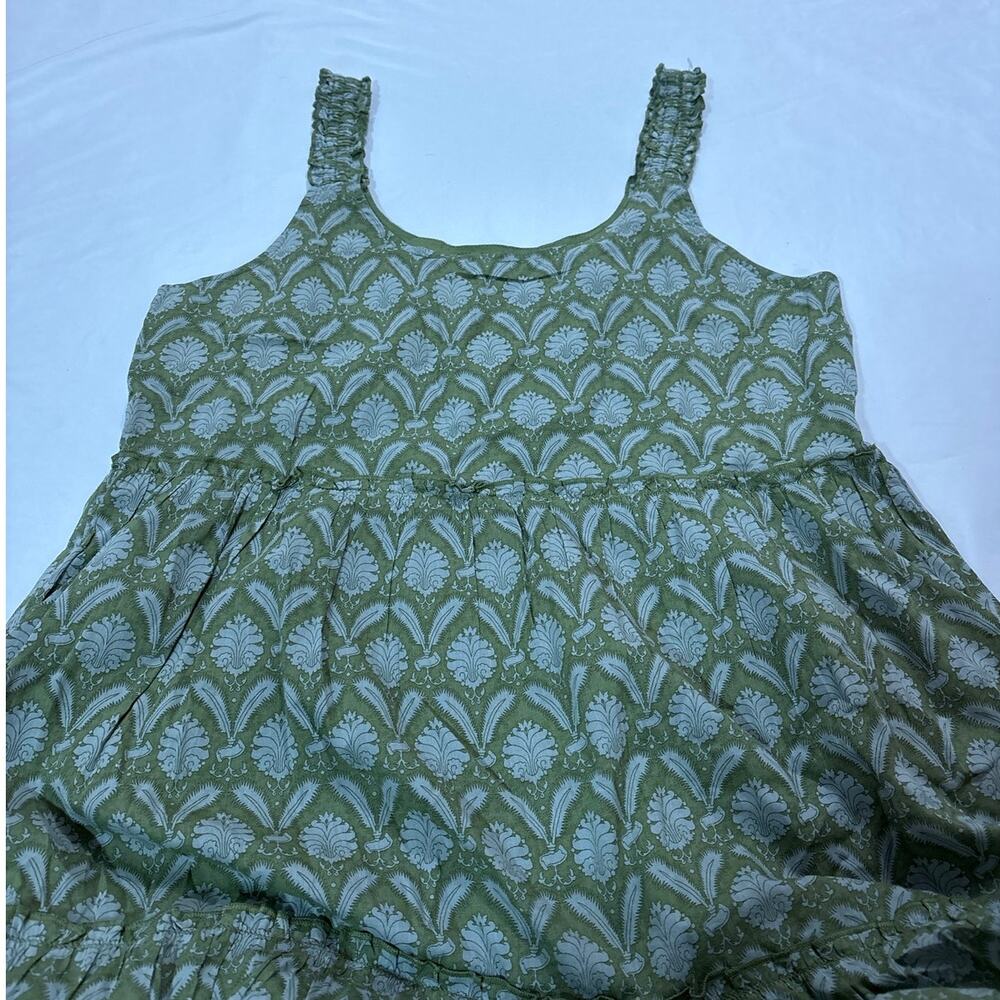 Natural Life Women’s Medium Adele Midi Dress Green Floral Boho Ethereal Girly - Picture 4 of 9